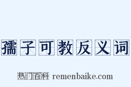 孺子可教反义词是什么意思的图片